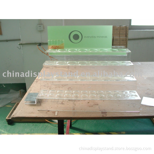 mineral cosmetics display